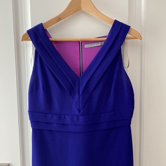 Bold Colour Block Dress in Plum - Picture 3 of 8